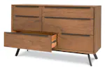 Hamilton Dresser | 6 Drawer | Aged Oak Veneer Hamilton Dresser | 6 Drawer | Aged Oak Veneer