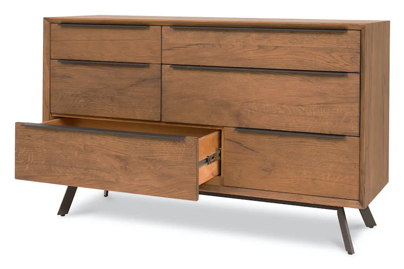 Hamilton Dresser | 6 Drawer | Aged Oak Veneer Hamilton Dresser | 6 Drawer | Aged Oak Veneer