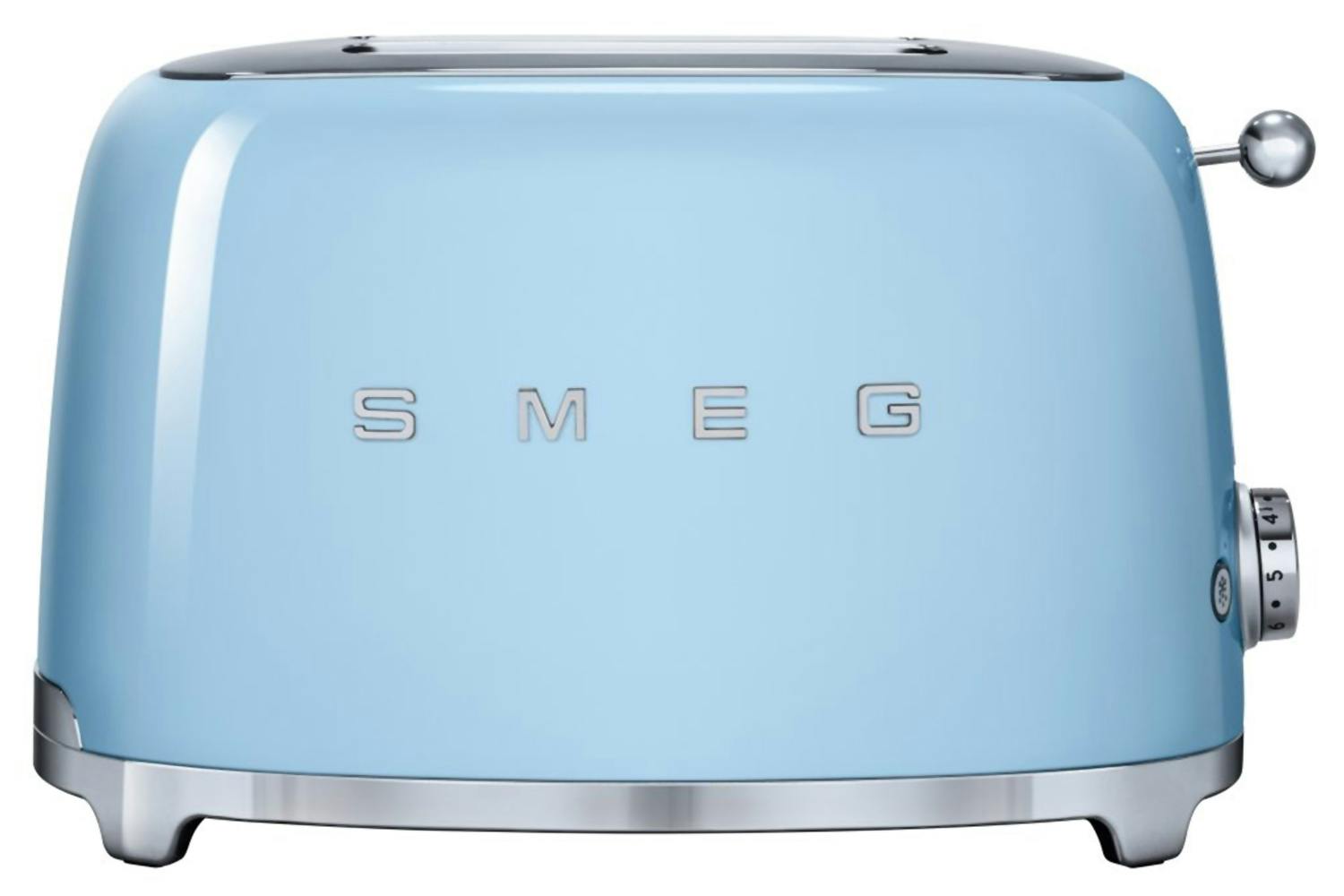 Smeg 50's Retro Style Aesthetic 2 Slice Toaster | TSF01PBUK | Pastel Blue