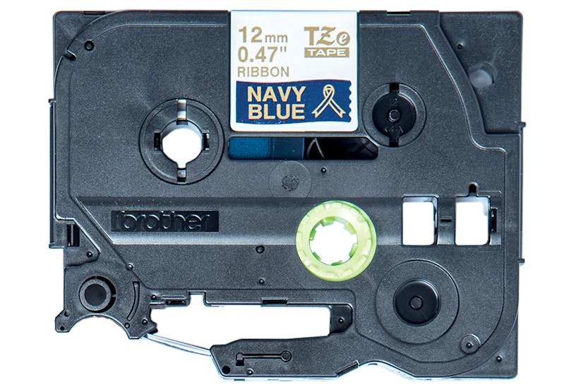 Brother TZe-RN34 12mm Ribbon Tape Cassette | Gold on Navy Blue