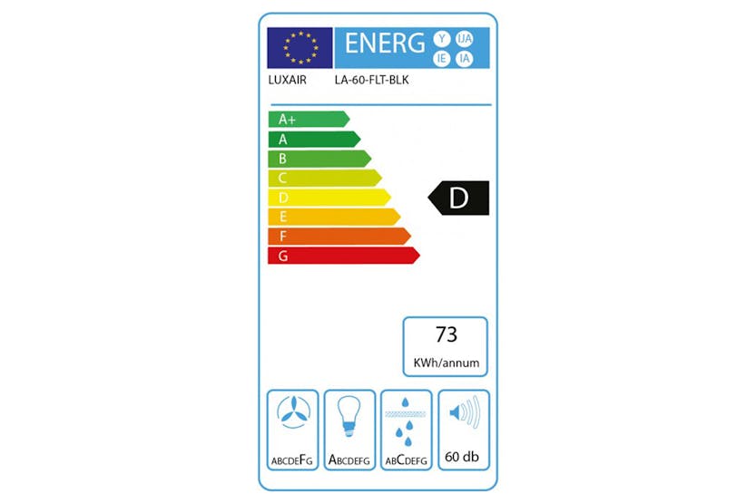 Luxair 60cm Flat Cooker Hood | LA-60-FLT-BLK Luxair 60cm Flat Cooker Hood | LA-60-FLT-BLK