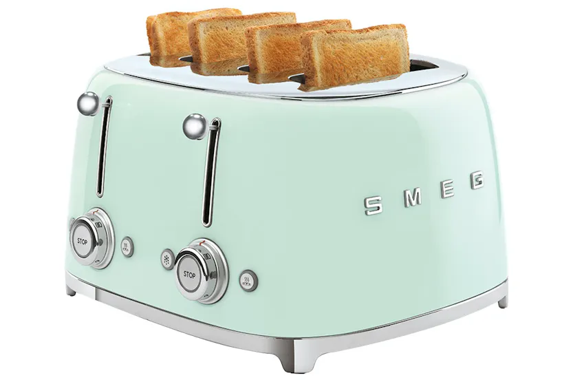Smeg 50's Retro Style 4 Slice Toaster | TSF03PGUK | Pastel Green Smeg 50's Retro Style 4 Slice Toaster | TSF03PGUK | Pastel Green