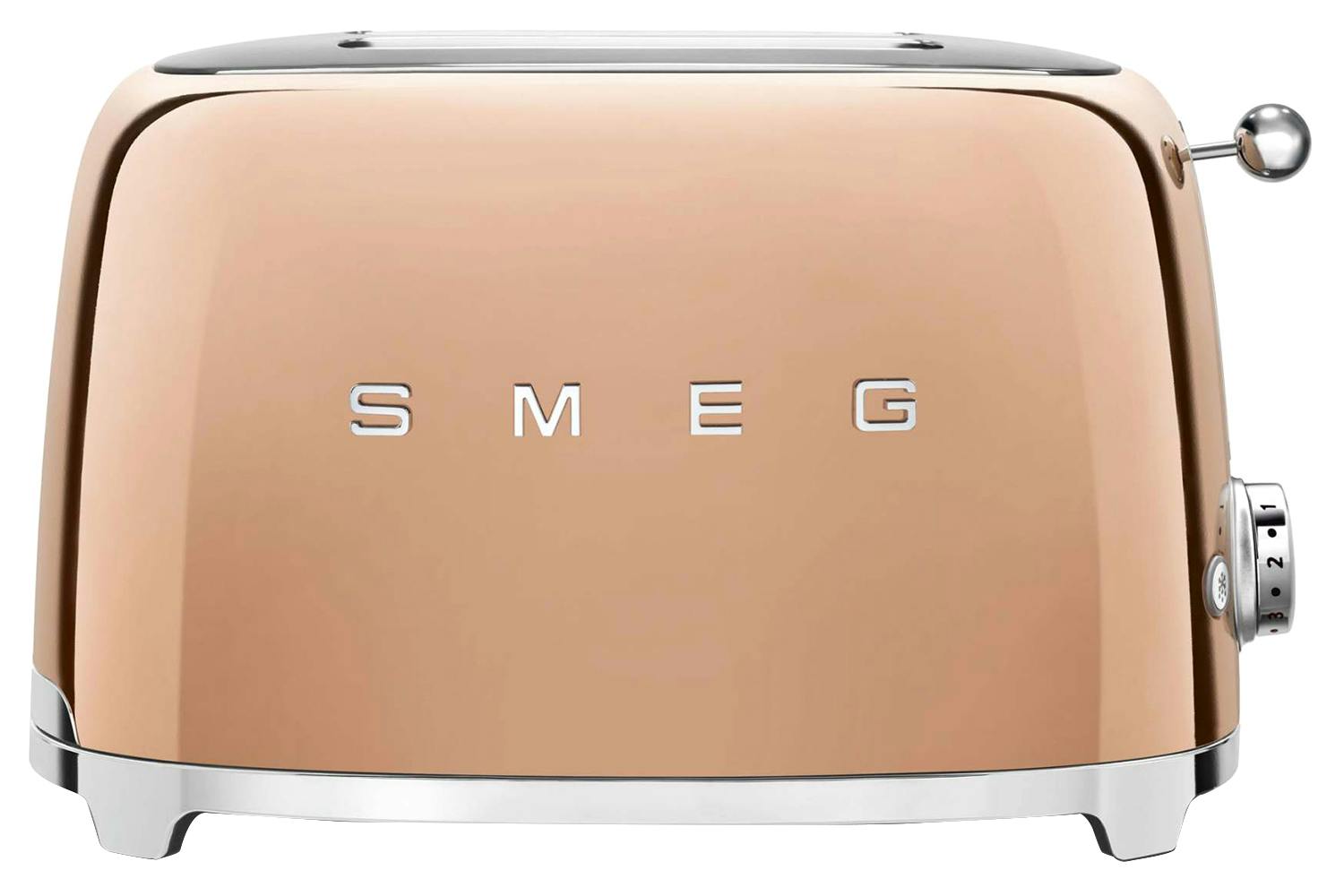 Smeg 50's Retro Style Aesthetic 2 Slice Toaster | TSF01RGUK | Rose Gold