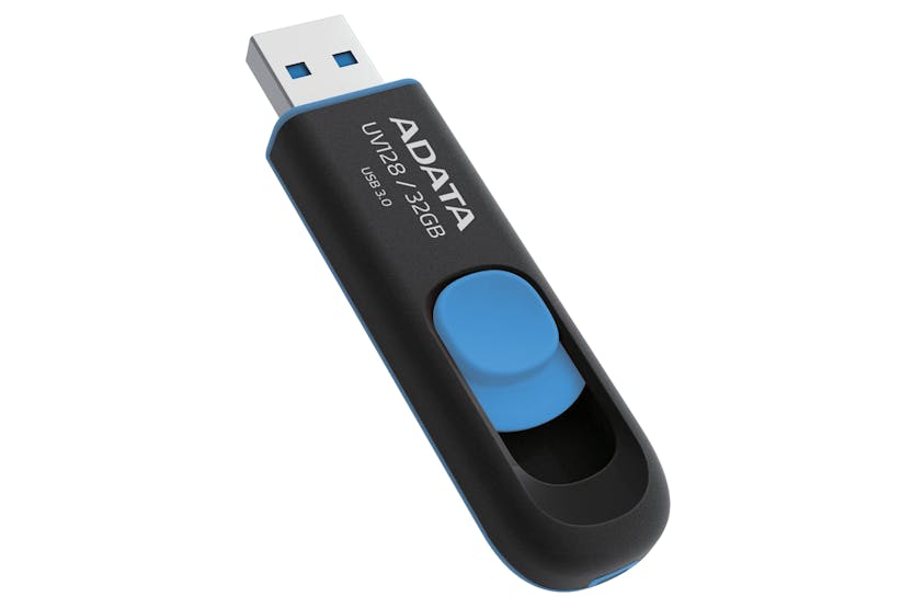 ADATA UV128 USB Flash Drive | 32GB | Black/Blue ADATA UV128 USB Flash Drive | 32GB | Black/Blue