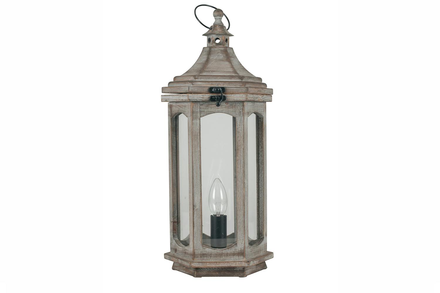 Lantern Table Lamp | Antique Grey