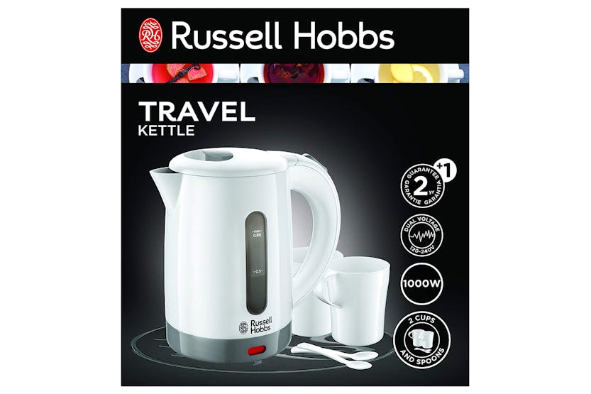 Russell Hobbs 0.85L Compact Travel Kettle | 23840 | White Russell Hobbs 0.85L Compact Travel Kettle | 23840 | White