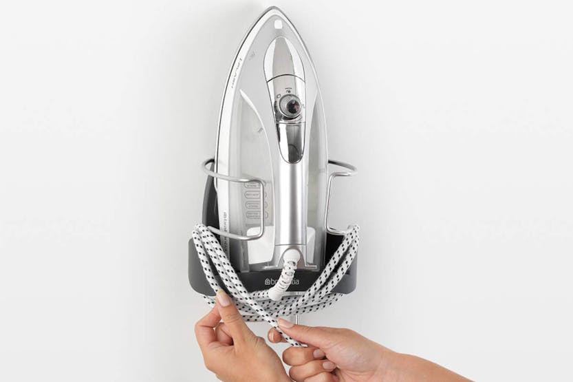 Brabantia Wall-Mounted Iron Rest and Ironing Board Holder | Cool Grey Brabantia Wall-Mounted Iron Rest and Ironing Board Holder | Cool Grey