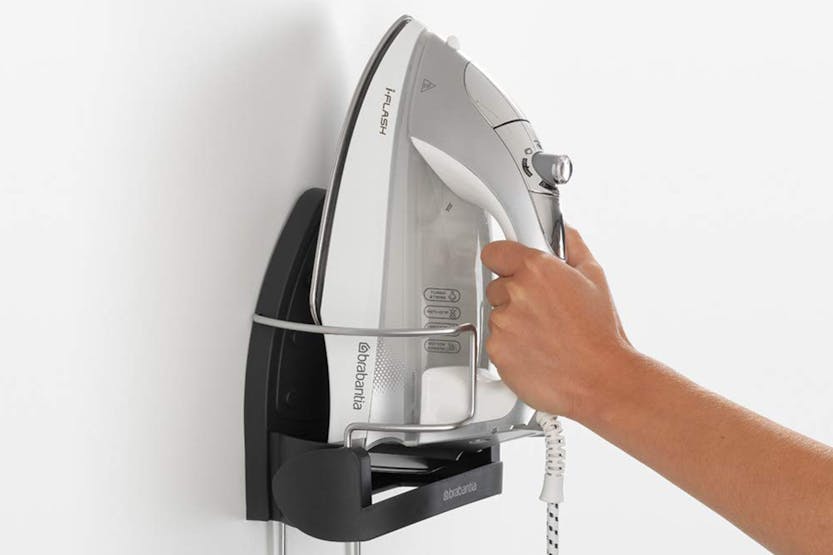 Brabantia Wall-Mounted Iron Rest and Ironing Board Holder | Cool Grey Brabantia Wall-Mounted Iron Rest and Ironing Board Holder | Cool Grey