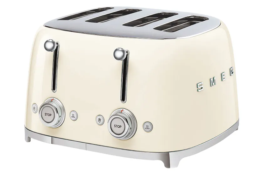 Smeg 50's Retro Style Aesthetic 4 Slice Toaster | TSF03CRUK | Cream Smeg 50's Retro Style Aesthetic 4 Slice Toaster | TSF03CRUK | Cream