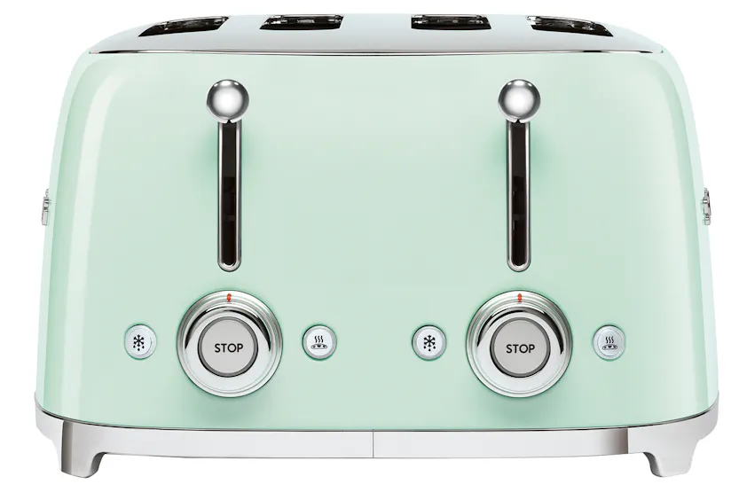 Smeg 50's Retro Style 4 Slice Toaster | TSF03PGUK | Pastel Green Smeg 50's Retro Style 4 Slice Toaster | TSF03PGUK | Pastel Green