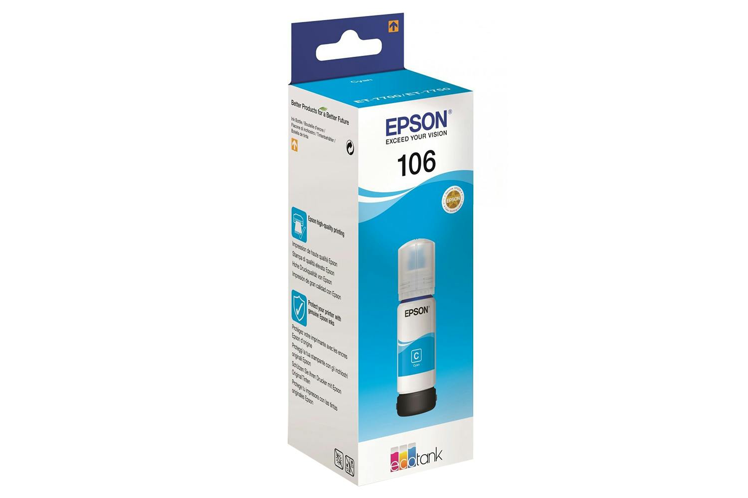 Epson 106 EcoTank Ink Bottle | Cyan