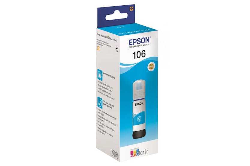 Epson 106 EcoTank Ink Bottle | Cyan Epson 106 EcoTank Ink Bottle | Cyan