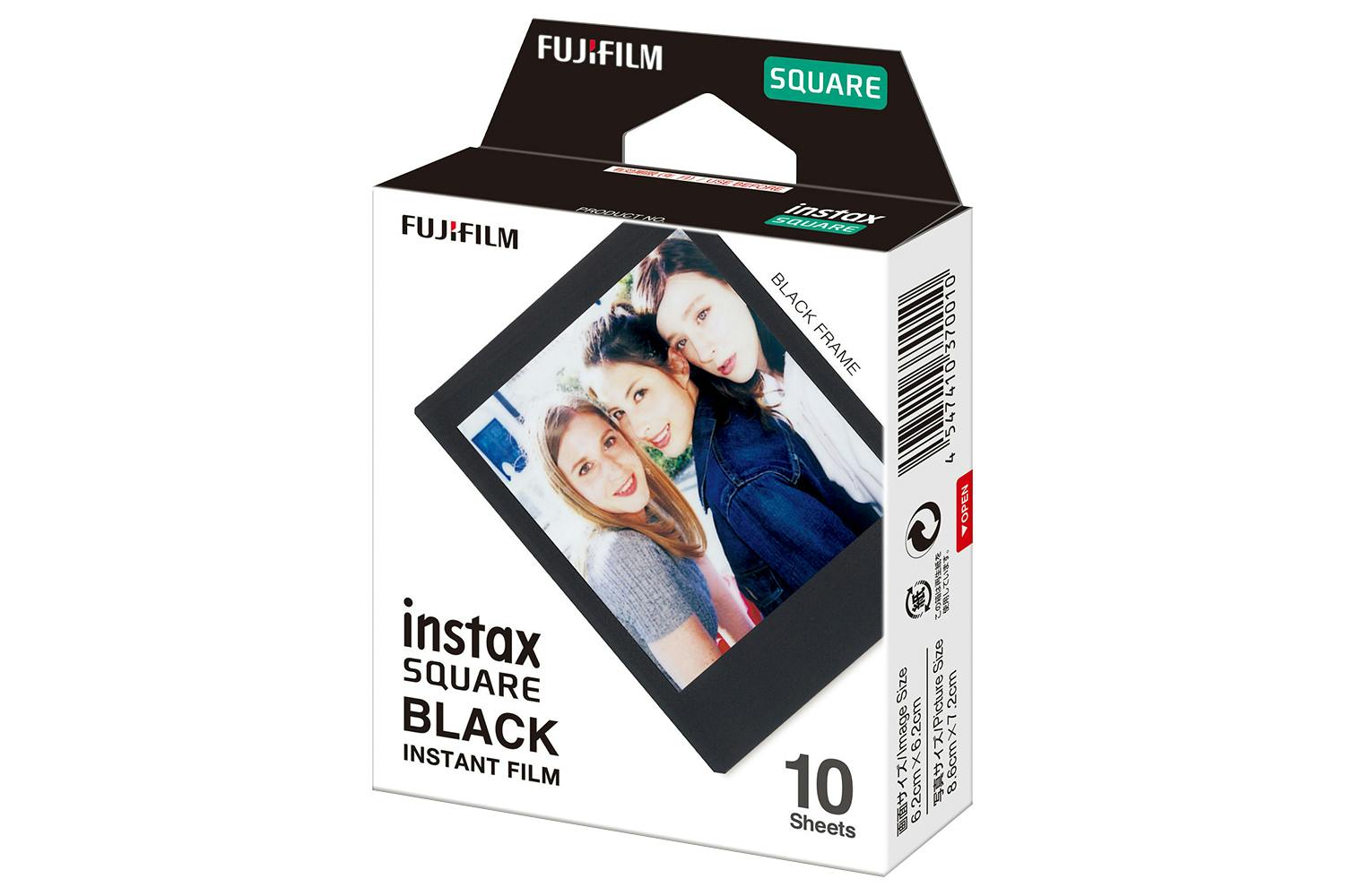 Fujifilm Instax Square Black Instant Film | 10 Sheets