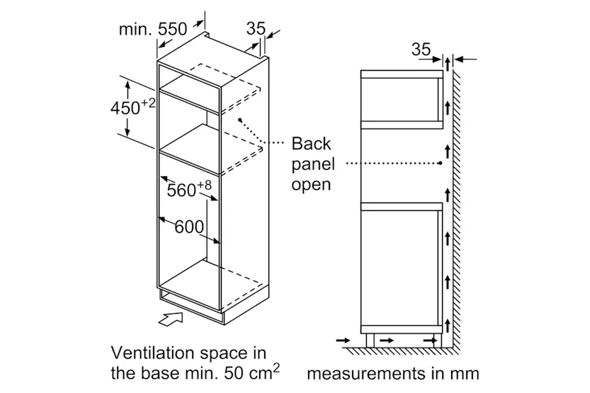 Bosch Series 4 44L 900W Built-in Combination Microwave | CMA583MS0B | Stainless Steel Bosch Series 4 44L 900W Built-in Combination Microwave | CMA583MS0B | Stainless Steel