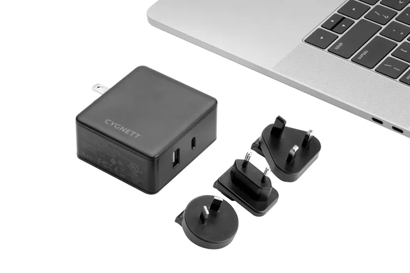Cygnett Dual USB-C & USB-A PD Travel Wall Charger Cygnett Dual USB-C & USB-A PD Travel Wall Charger