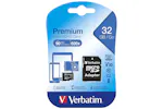 Verbatim Premium Micro SDHC Memory Card with Adapter | 32GB Verbatim Premium Micro SDHC Memory Card with Adapter | 32GB