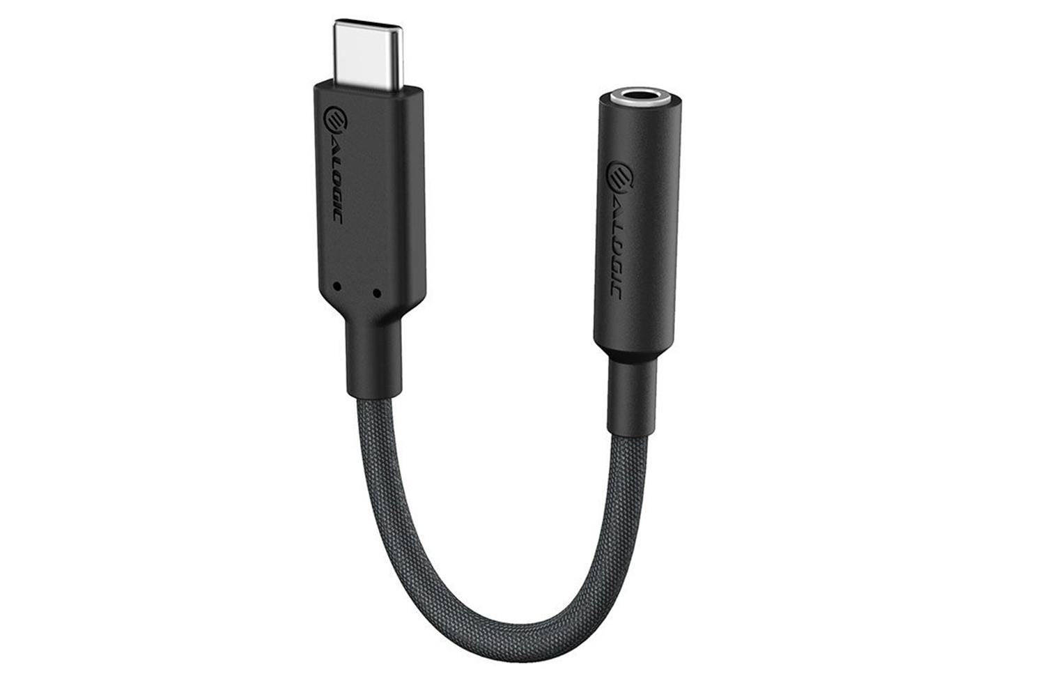 Alogic Elements Pro USB-C to 3.5mm Audio Adapter | 10cm | Black