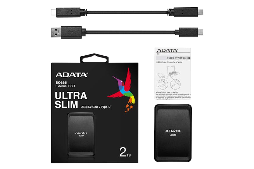 ADATA SC685 Ultra Slim Solid State Drive | 500GB | Black ADATA SC685 Ultra Slim Solid State Drive | 500GB | Black