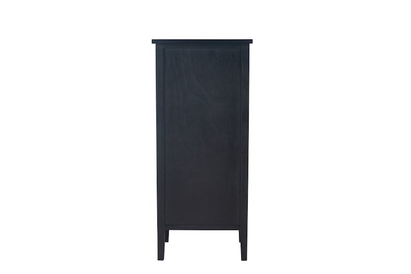 Satin Tallboy | 5 Drawer | Black Satin Tallboy | 5 Drawer | Black