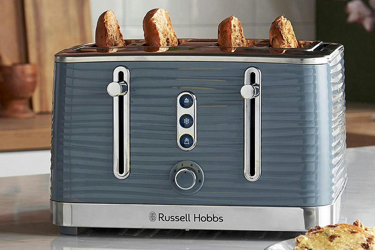 Russell Hobbs Inspire 4 Slice Toaster | 24383 | Grey