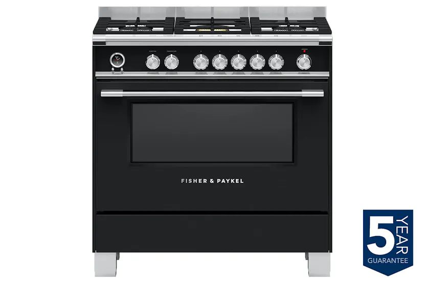 Fisher & Paykel 90cm Dual Fuel Range Cooker | OR90SCG6B1 | Black Fisher & Paykel 90cm Dual Fuel Range Cooker | OR90SCG6B1 | Black