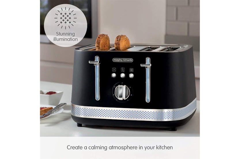 Morphy Richards Illumination 4 Slice Toaster | 248020 | Black Morphy Richards Illumination 4 Slice Toaster | 248020 | Black