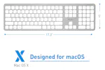 Macally Ultra Slim Bluetooth Wireless Keyboard | Brushed Stainless Steel Macally Ultra Slim Bluetooth Wireless Keyboard | Brushed Stainless Steel