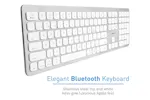 Macally Ultra Slim Bluetooth Wireless Keyboard | Brushed Stainless Steel Macally Ultra Slim Bluetooth Wireless Keyboard | Brushed Stainless Steel