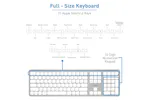 Macally Ultra Slim Bluetooth Wireless Keyboard | Brushed Stainless Steel Macally Ultra Slim Bluetooth Wireless Keyboard | Brushed Stainless Steel