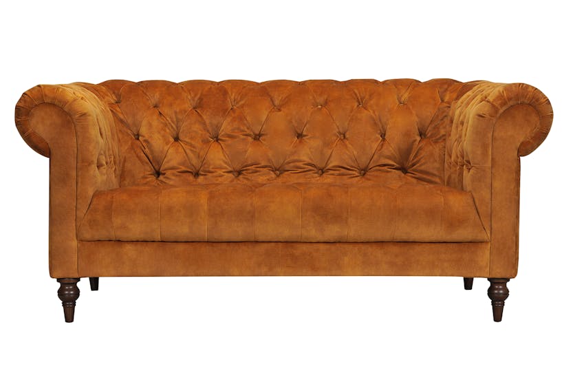 Franco 2 Seater Sofa | Velvet Fabric | Brown Franco 2 Seater Sofa | Velvet Fabric | Brown