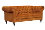 Franco 2 Seater Sofa | Velvet Fabric | Brown Franco 2 Seater Sofa | Velvet Fabric | Brown