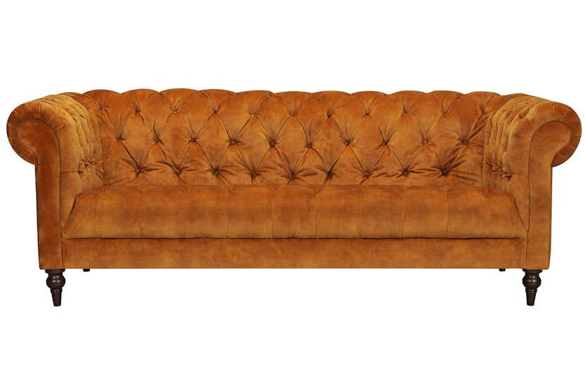 Franco 3 Seater | Velvet Fabric | Brown Franco 3 Seater | Velvet Fabric | Brown