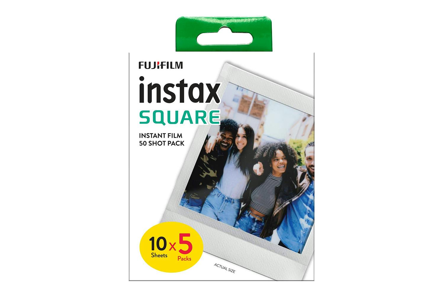 Fujifilm Instax Square Film 50 Shot Pack | White