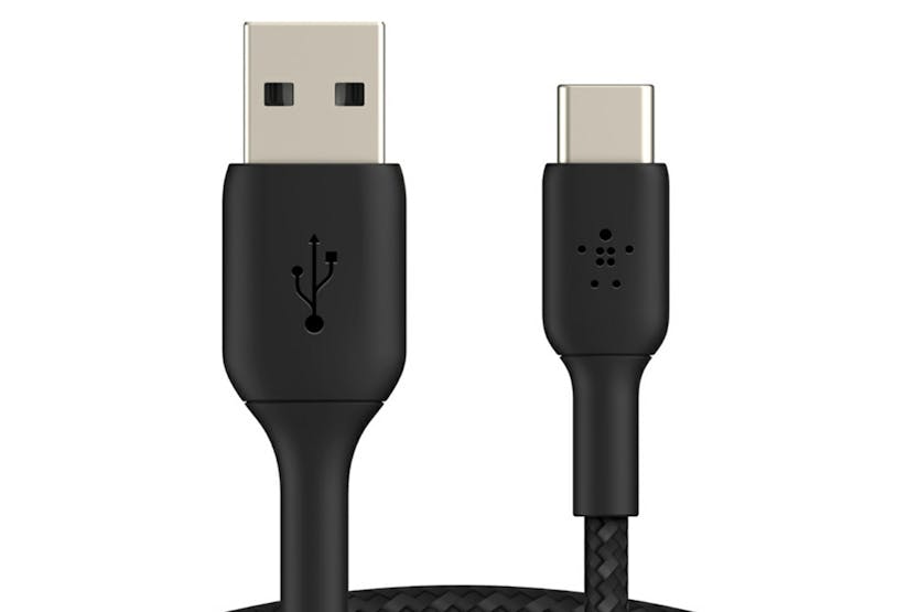 Belkin Boost Charge Braided USB-C to USB-A Cable | 1m | Black Belkin Boost Charge Braided USB-C to USB-A Cable | 1m | Black