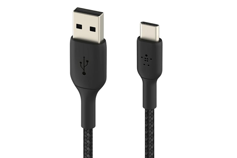 Belkin Boost Charge Braided USB-C to USB-A Cable | 1m | Black Belkin Boost Charge Braided USB-C to USB-A Cable | 1m | Black