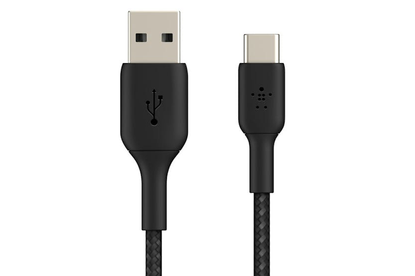 Belkin Boost Charge Braided USB-C to USB-A Cable | 1m | Black Belkin Boost Charge Braided USB-C to USB-A Cable | 1m | Black