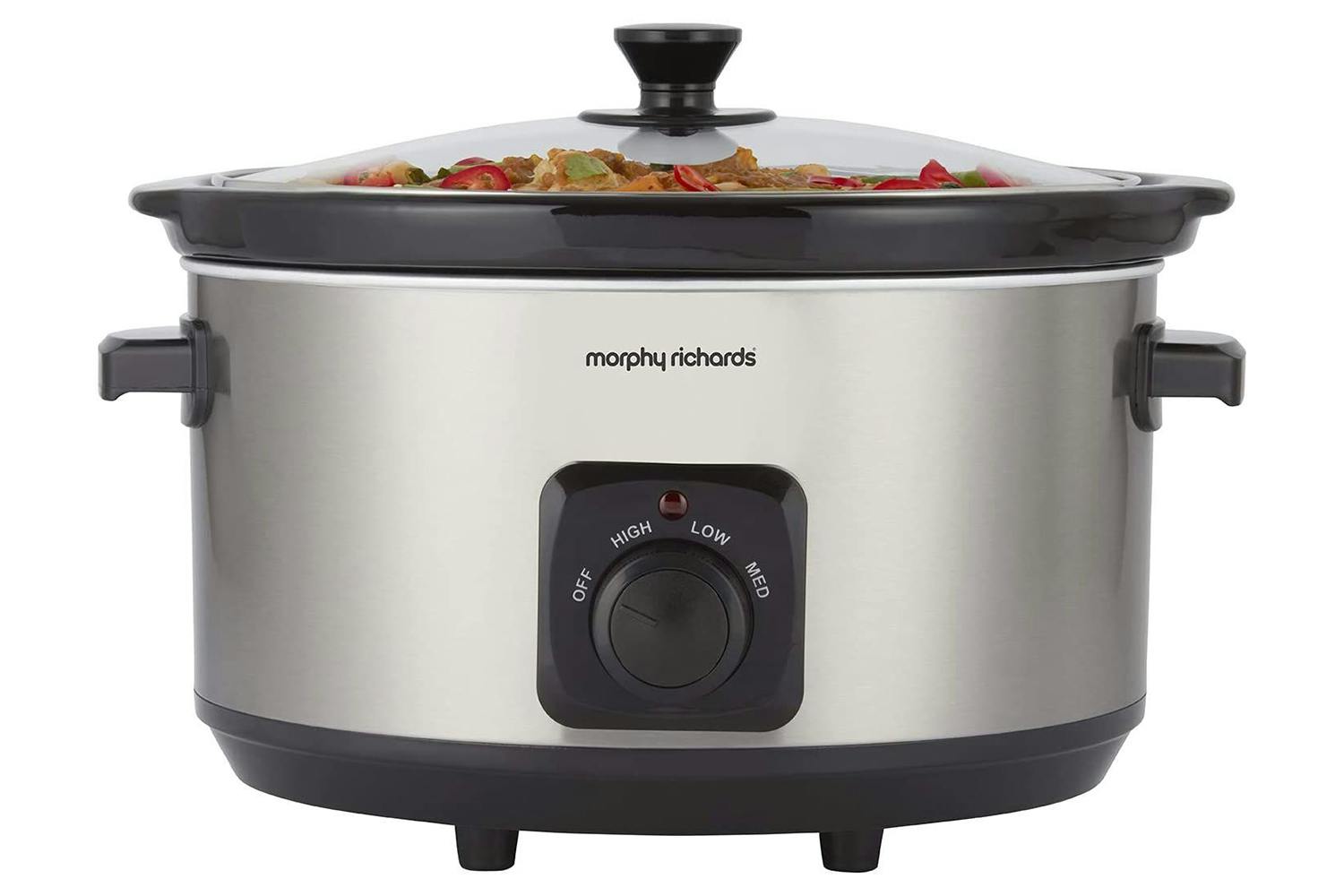 Morphy Richards 6.5L Ceramic Slow Cooker | 461013 | Brushed Stainless Steel
