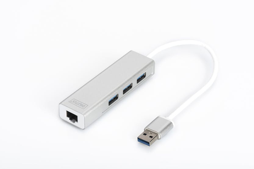 Manhattan USB 3 Port Hub & Lan Adapter Manhattan USB 3 Port Hub & Lan Adapter