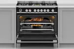 Fisher & Paykel 90cm Dual Fuel Range Cooker | OR90SCG6B1 | Black Fisher & Paykel 90cm Dual Fuel Range Cooker | OR90SCG6B1 | Black