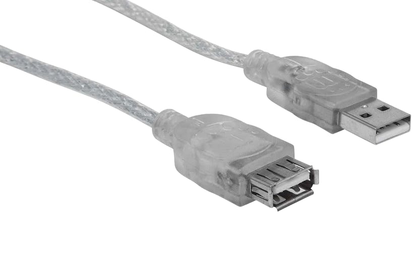 Manhattan Hi-Speed USB Extension Cable | Translucent Silver Manhattan Hi-Speed USB Extension Cable | Translucent Silver