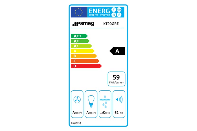 Smeg 90cm Victoria Chimney Cooker Hood | KT90GRE | Slate Grey Smeg 90cm Victoria Chimney Cooker Hood | KT90GRE | Slate Grey