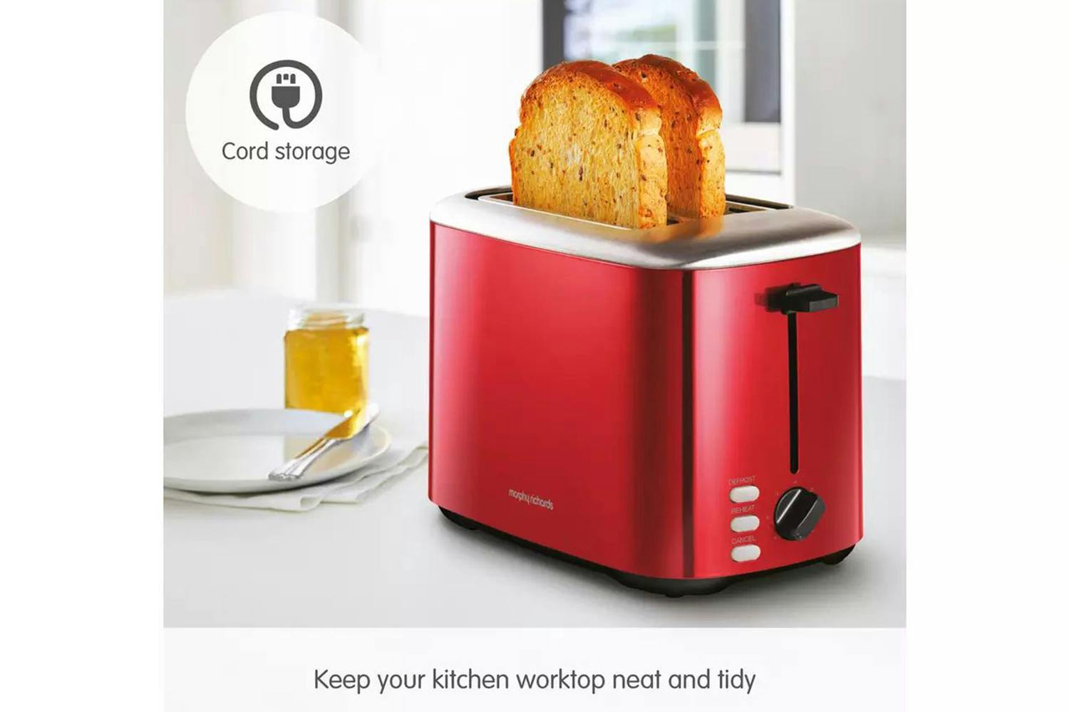 Morphy Richards Equip 2 Slice Toaster | 222066 | Red