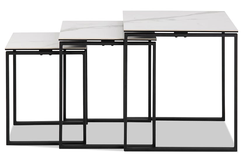 Trey Nest of Tables | White Trey Nest of Tables | White