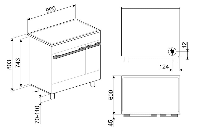 Smeg Portofino 90cm Induction Range Cooker | CPF92IMWH | White Smeg Portofino 90cm Induction Range Cooker | CPF92IMWH | White