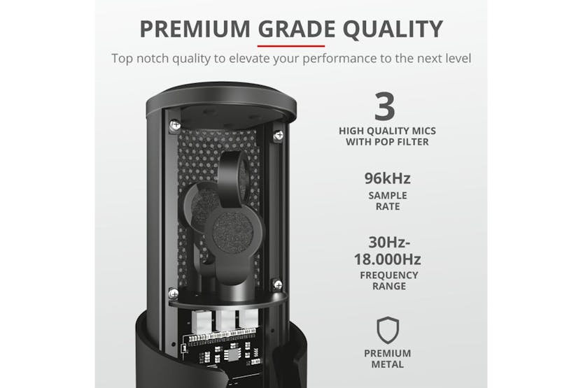 Trust GXT 258 Fyru USB 4-in-1 Streaming Microphone | 23465 Trust GXT 258 Fyru USB 4-in-1 Streaming Microphone | 23465