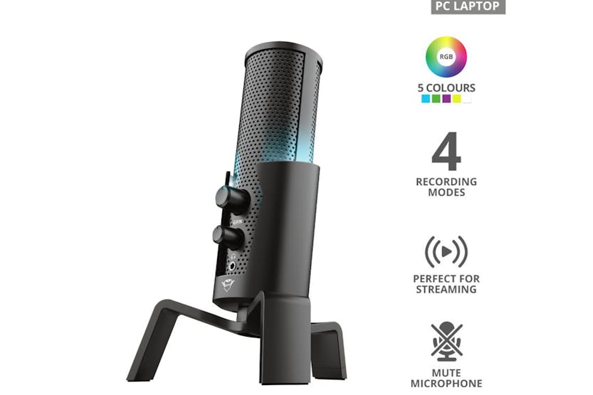 Trust GXT 258 Fyru USB 4-in-1 Streaming Microphone | 23465 Trust GXT 258 Fyru USB 4-in-1 Streaming Microphone | 23465