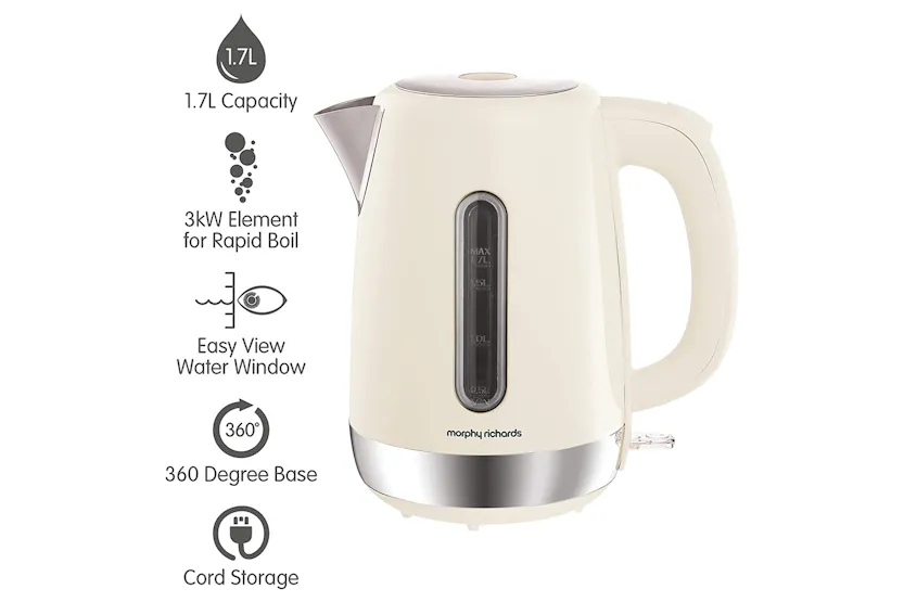 Morphy Richards Equip Jug Kettle | 102784 | Cream Morphy Richards Equip Jug Kettle | 102784 | Cream