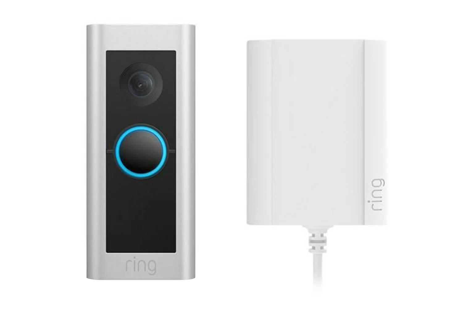 Ring Video Doorbell Pro 2 with Plug-In Adapter | Satin Nickel