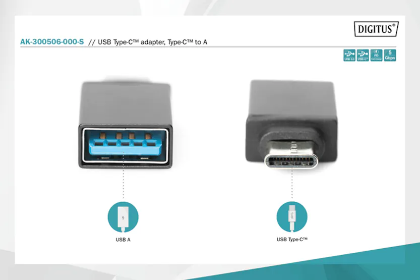 Digitus USB Type-C to Type-A Adaptor Digitus USB Type-C to Type-A Adaptor