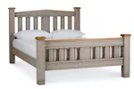 Lancaster Bed Frame | Double | 4ft6 | Aged Grey/Oak Lancaster Bed Frame | Double | 4ft6 | Aged Grey/Oak
